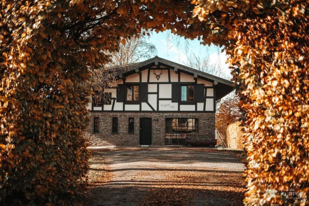Le Grand Cerf 25 Pers, Malmedy- Chalet Rustique, Jardin Exterior photo
