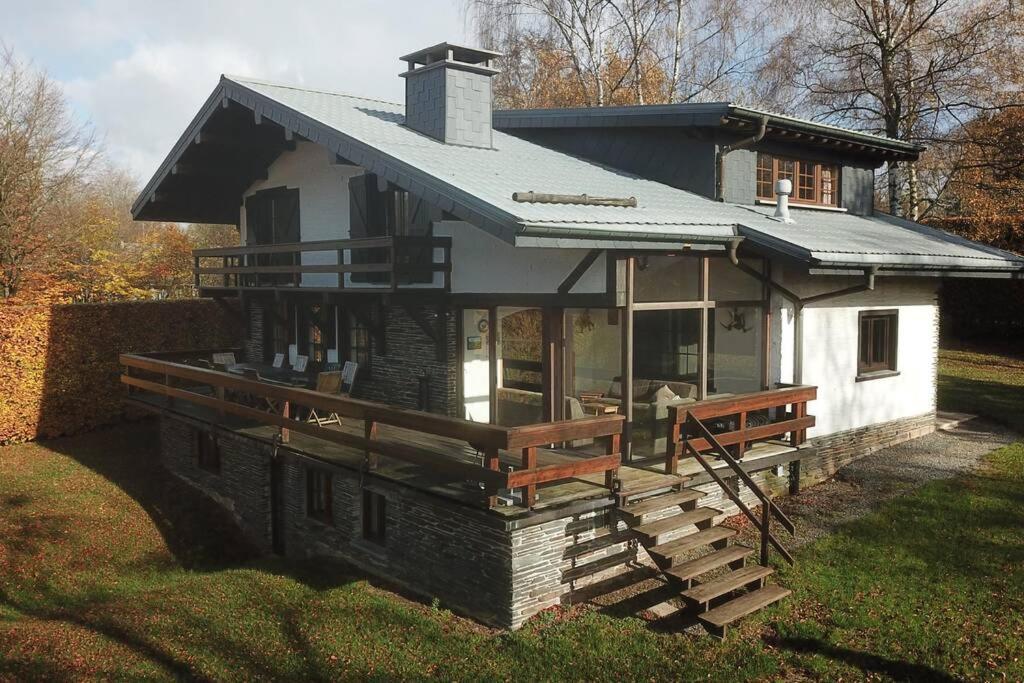 Le Grand Cerf 25 Pers, Malmedy- Chalet Rustique, Jardin Exterior photo